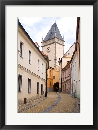 Framed Old Town Buildings in Tabor, Czech Republic Print