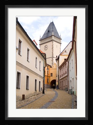 Framed Old Town Buildings in Tabor, Czech Republic Print