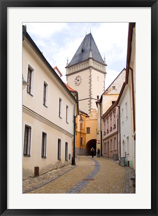 Framed Old Town Buildings in Tabor, Czech Republic Print