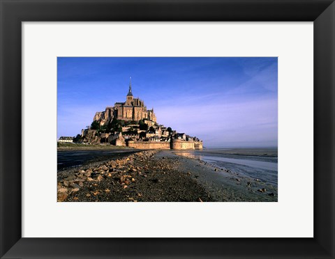 Framed Mont St Michel Island Fortress, Normandy Print