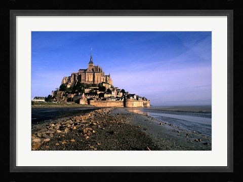 Framed Mont St Michel Island Fortress, Normandy Print