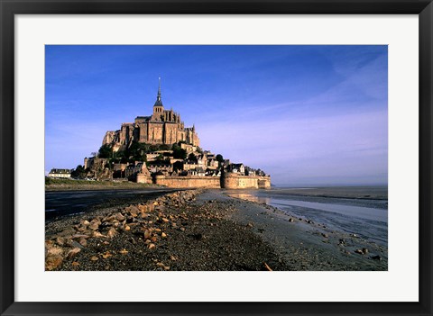 Framed Mont St Michel Island Fortress, Normandy Print
