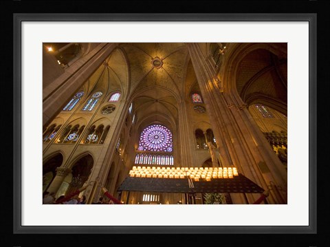 Framed Eiffel Tower Illuminated at Night Print