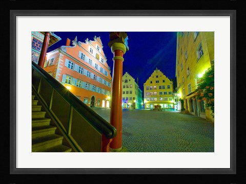 Framed Lindau Island at Night Print
