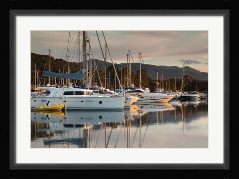 Framed Marina at Dawn Print