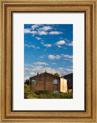 Framed Abazia Farmhouse at Sunset Print