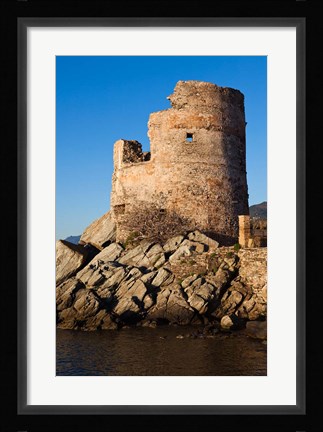 Framed Genoese Tower at Dawn, Erbalunga Print