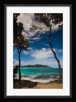 Framed Plage de Palombaggia Beach, Porto Vecchio Print