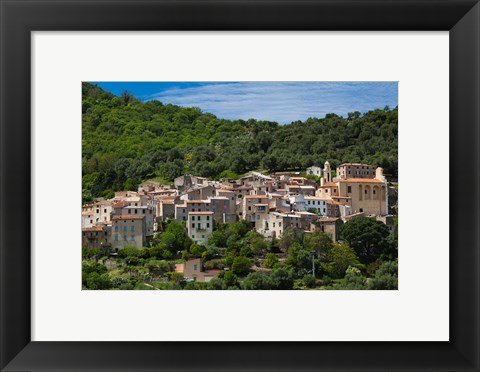 Framed Town of Avapessa, La Balagne Print