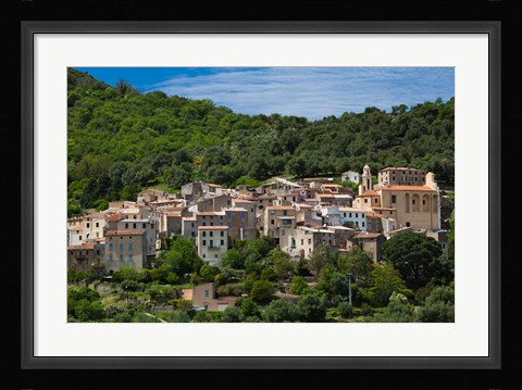 Framed Town of Avapessa, La Balagne Print