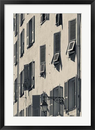 Framed Details of a Building in Corsica Print