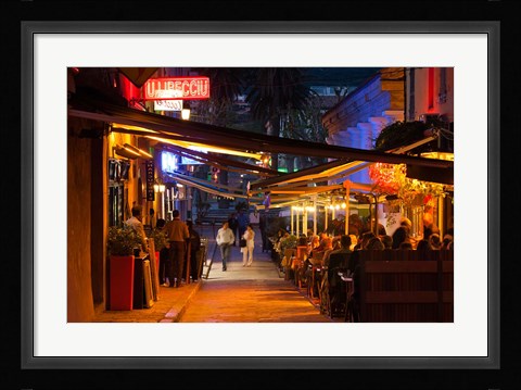 Framed Ile Rousse Cafes Print