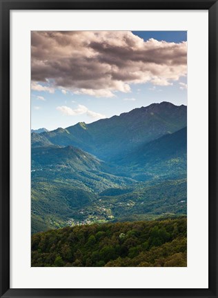 Framed Prunelli di Fiumorbo Mountain Landscape Print