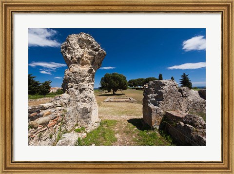 Framed Greek and Roman Ruins, Aleria Print