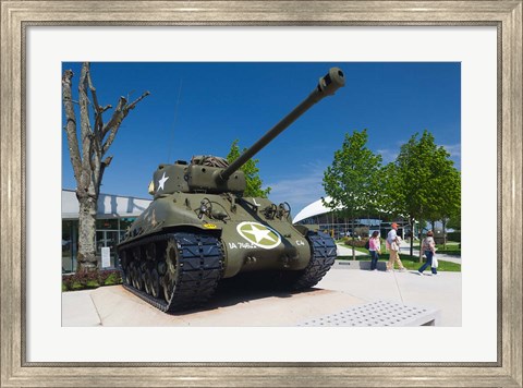Framed US Sherman tank, Airborne Museum Print