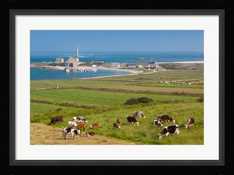 Framed Goury Cap de la Hague Lighthouse Print