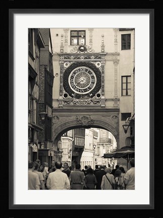 Framed Gros Horloge Clock Tower Print
