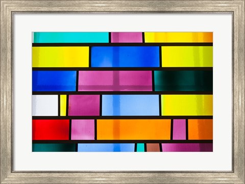 Framed Stained Glass in Boulogne sur Mer Print