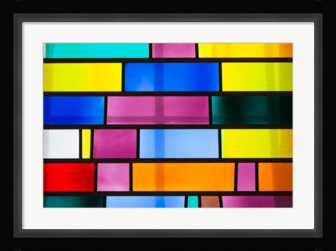 Framed Stained Glass in Boulogne sur Mer Print