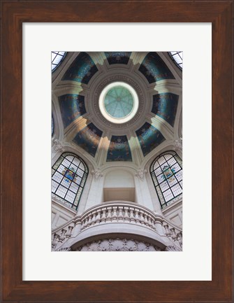 Framed Palais des Beaux-Arts ceiling detail, Lille, French Flanders, France Print