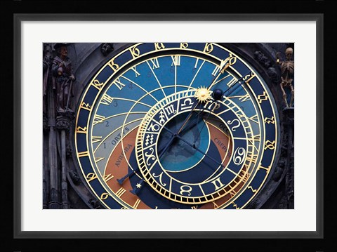 Framed Prague Astronomical clock Print
