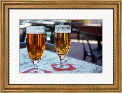 Framed Chablis, Bar, Bourgogne, France Print
