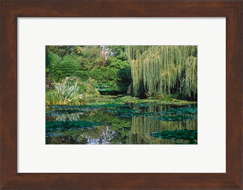 Framed Claude Monet&#39;s Garden Pond in Giverny, France Print