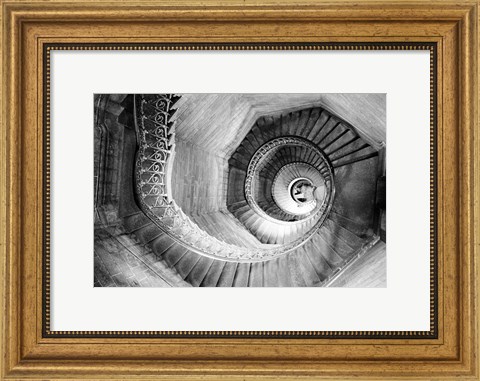 Framed Traboule Staircase, Lyon, France Print