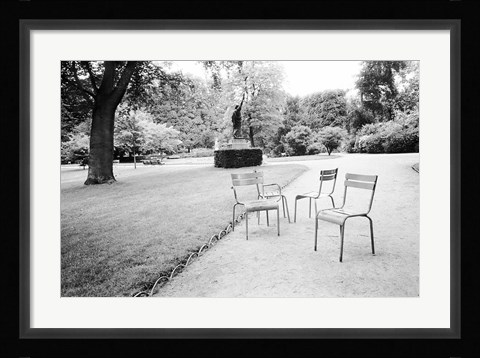 Framed Luxembourg Gardens Statue of Liberty Print