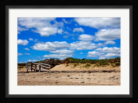 Framed Boardwalk at Martinique Beach Print