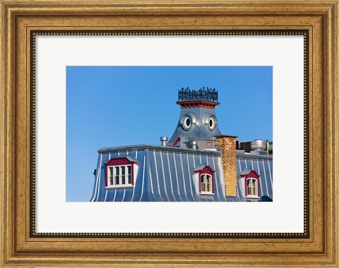 Framed Colorful House, Quebec City, Canada Print