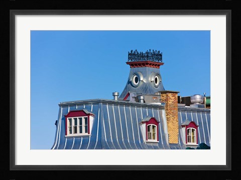 Framed Colorful House, Quebec City, Canada Print