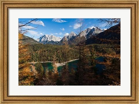 Framed Wettertein and Mieminger Mountains Print