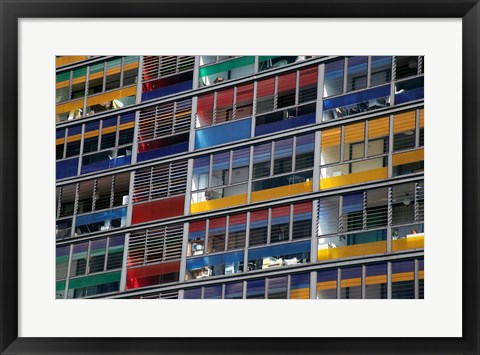 Framed Colorful Windows near Lille Station Print