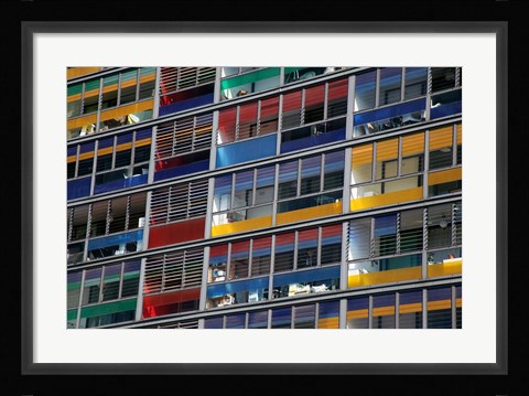 Framed Colorful Windows near Lille Station Print