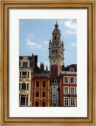 Framed Lille Architecture and Bell Tower Print