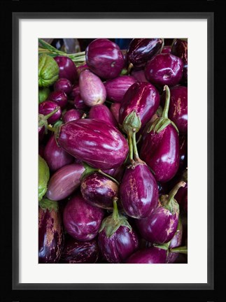Framed Purple Eggplant, Seafront Market Print