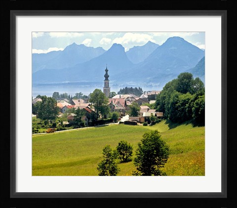 Framed Lake St Wolfgang, Austria Print