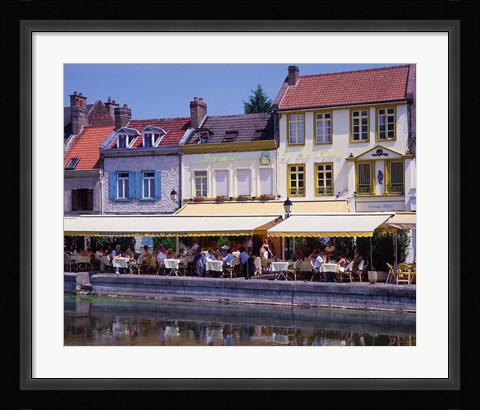 Framed Amiens Built on Waterways and Canals, France Print