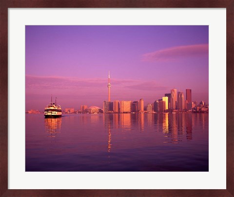 Framed Toronto Skyline, Canada Print