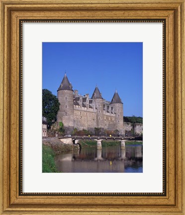 Framed Josselin Chateau and River Oust, Brittany, France Print
