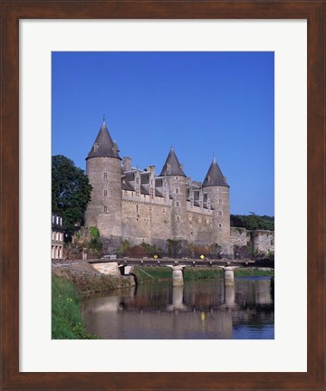 Framed Josselin Chateau and River Oust, Brittany, France Print