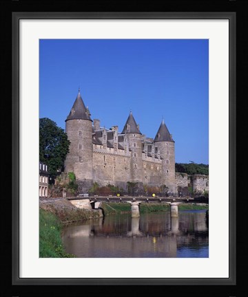 Framed Josselin Chateau and River Oust, Brittany, France Print