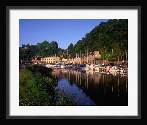 Framed Dinan and River Rance, Cotes-d'armor, France Print