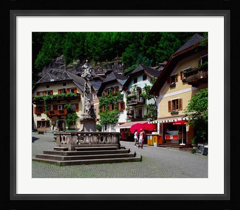 Framed Village of Hallstatt, Salzkammergut, Austria Print