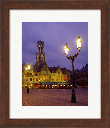 Framed Burg Square, Bruges, Belgium Print