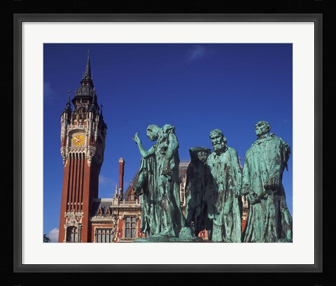 Framed Town Hall and Six Burghers, Calais, France Print