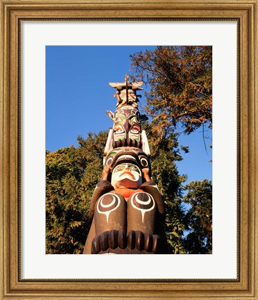 Framed Native American Totem Pole Print