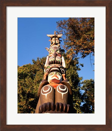 Framed Native American Totem Pole Print