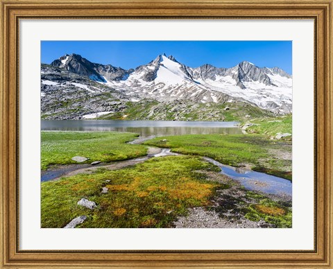 Framed Reichenspitz Mountains and Lake Gerlos Print